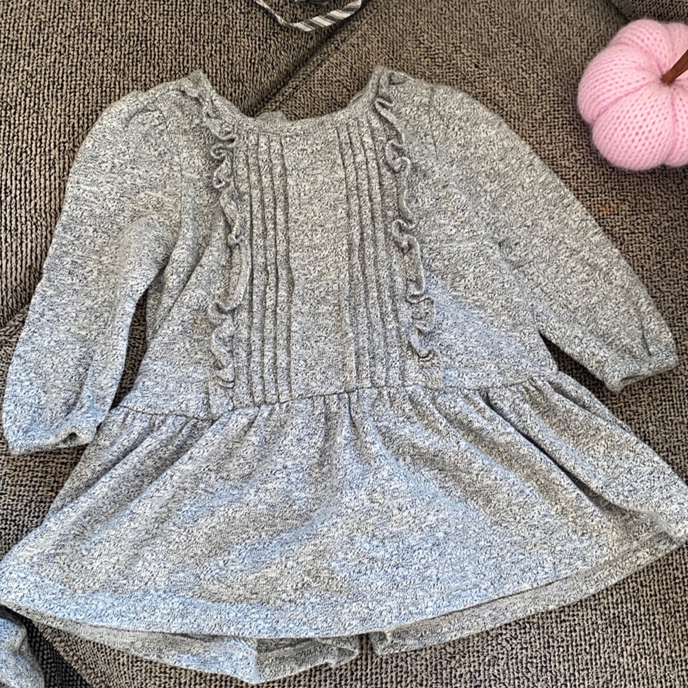 GAP Baby girl gray heathered dress, 6-12 months NEW